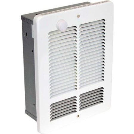 KING ELECTRIC King Forced Air Wall Heater With Built-In Single Pole Thermostat, 1500W, 120V, White W1215-T-W